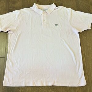 Lacoste Men's Classic Fit Polo Shirt Pink Size XXL Casual Short Sleeve